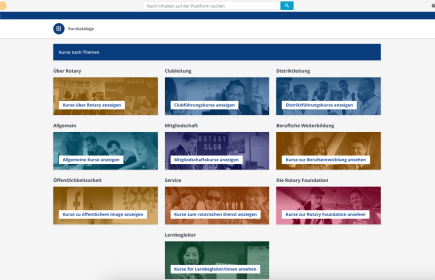 Das Learning Center, zentrale Lernplattform von Rotary International, bündelt über tausend Kurse in mehr als zwanzig Sprachen