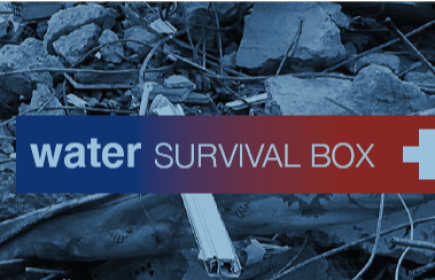 Erdbebeb-Opferhilfe Water Survival Box + Shelter Box